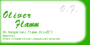 oliver flamm business card